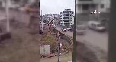 Sinop'ta bir araç yapımı devam eden okulun inşaat alanına düştü