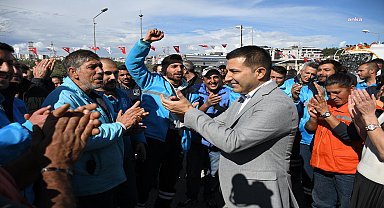 TEMİZLİK İŞLERİ MÜDÜRLÜĞÜ’NDE BAŞKAN ÖMER GÜNEL’E COŞKULU KARŞILAMA