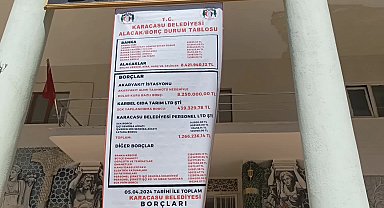 Aydın Karacasu Belediyesi'nin toplam borcu 62 milyon 444 bin TL