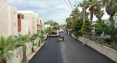 Bodrum Belediye Başkanı Mandalinci, asfalt çalışmasını inceledi