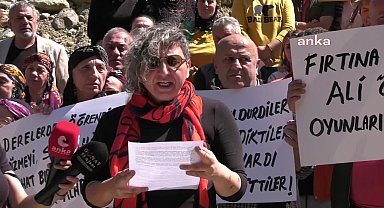 Çamlıhemşin'de yol genişletme ve tünel çalışmalarına bölge halkından tepki