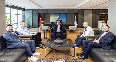 Çukurova Basketbol Kulübü Mersin yönetiminden Vahap Seçer'e ziyaret