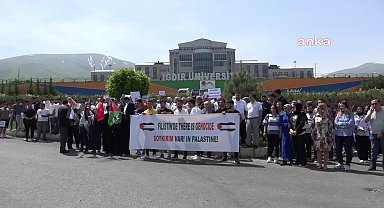 Iğdır Üniversitesi Öğrencileri, ABD'deki İsrail protestolarına katılan öğrencilere destek verdi