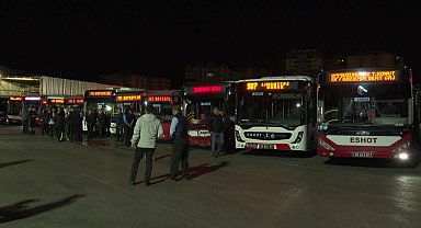 İzmir Büyükşehir Belediye Başkanı Tugay bayramlaşmaya 05.00'te ESHOT'ta başladı