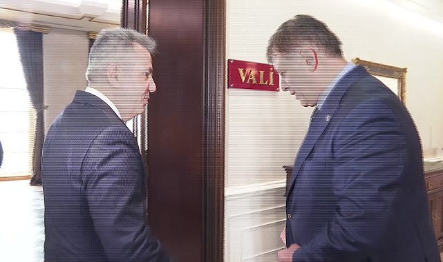 İzmir Büyükşehir Belediye Başkanı Tugay'dan Vali Elban'a ziyaret
