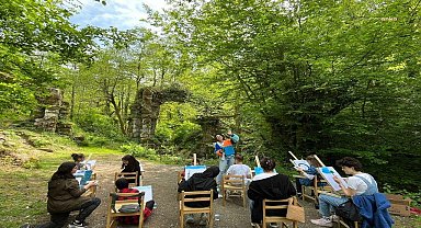Karadeniz Ereğli'de 'Tarihi roma dönemi su kemerlerine sanatla yolculuk atölyesi'