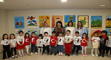 Kartal Belediyesi kreş öğrencilerinden resim sergisi