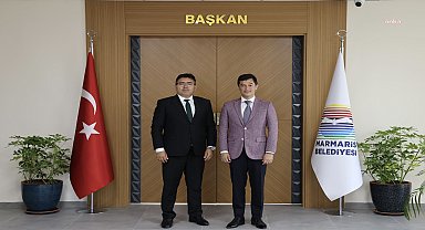 Kaymakam Kaya'dan Marmaris Belediye Başkanı Ünlü'ye iade-i ziyaret