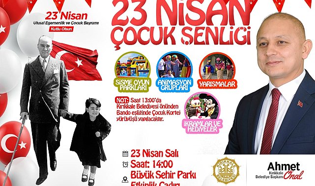 Kırıkkale Belediyesi'nden çocuklara 23 Nisan kutlaması