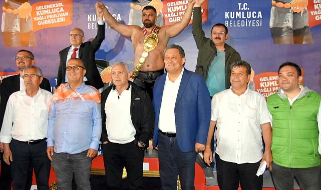 Kumluca'da Başpehlivan Manavgat Belediyesi'nin sporcusu Fatih Atlı oldu