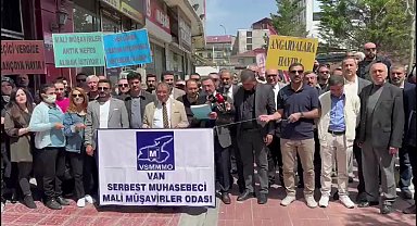 Mali Müşavirlerden Van'da basın açıklaması: "İşimizi, mesleğimizi yapamaz duruma getirildik''