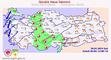 Meteoroloji'den sağanak ve gök gürültülü sağanak yağış uyarısı