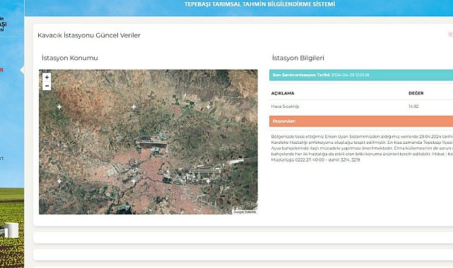 Tepebaşı Belediyesi'nden üreticilere ilaçlama uyarısı