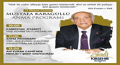 Ahilik Felsefesi'nin önemli isimlerinden Mustafa Karagüllü, Kırşehir'de anılıyor