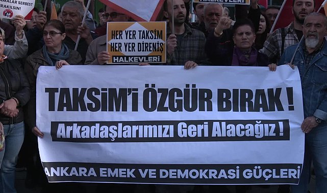 Ankara Emek ve Demokrasi Güçleri, 1 Mayıs'ta tutuklananlar için eylem yaptı