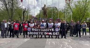 Ardahan'da öğretmenler ''şiddete hayır'' dedi