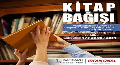 Bayraklı Belediye Başkanı Önal'dan kitap bağışı çağrısı