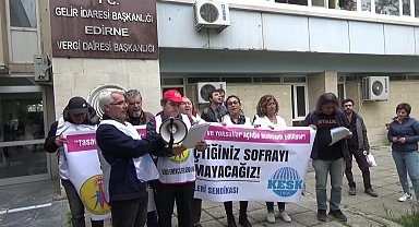 BES Edirne Şubesi'nden 'Tasarruf' protestosu: "Kamu kaynaklarını heba eden kamu yöneticilerinden kurtulun, çok daha fazla tasarruf sağlarsınız"