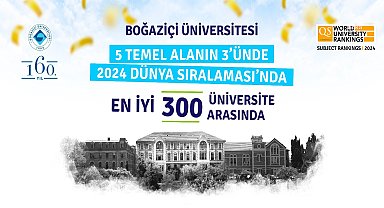 Boğaziçi Üniversitesi 5 temel alanın 3'ünde dünyada ilk 300'de
