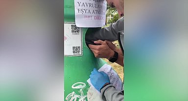 Buca Belediyesi ekipleri, geri dönüşüm kumbarasında mahsun kalan yavru kedileri kurtardı