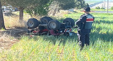 Burdur'da ATV devrildi, sürücü hayatını kaybetti