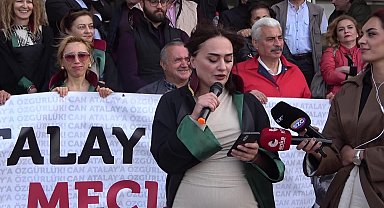 Can Atalay için adalet nöbeti: "Can'ın dışarda olması demek deprem yaralarının araştırılması demek"