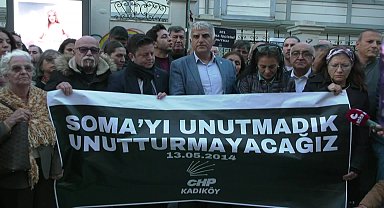 CHP Kadıköy İlçe Teşkilatı, soma maden faciasında hayatını kaybeden işçileri andı