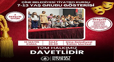 Çine Belediyesi tiyatro kursiyerleri, seyirci karşısına çıkmaya hazırlanıyor
