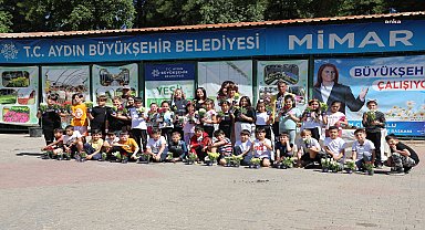 Efeler Cumhuriyet İlkokulu öğrencileri için ders zili, Aydın Büyükşehir'in fidanlığında çaldı