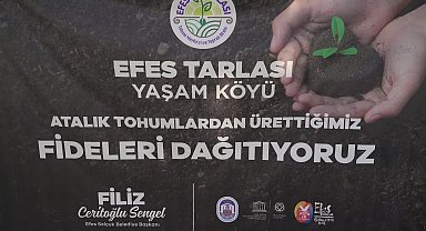 Efes Selçuk Belediyesi atalık tohumlardan ürettiği fideleri halkla buluşturdu