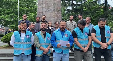 Enerji Çalışanları Sendikası üyeleri, Trabzon’da çalışma koşullarını protesto etti