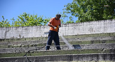 Giresun Belediyesi'nden aksu festivali sahasında düzenleme çalışması