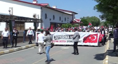 Iğdır Üniversitesi'nde Filistin'e destek yürüyüşü