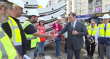 İzmir Büyükşehir Belediye Başkanı Tugay’dan Buca Metrosu’nda inceleme