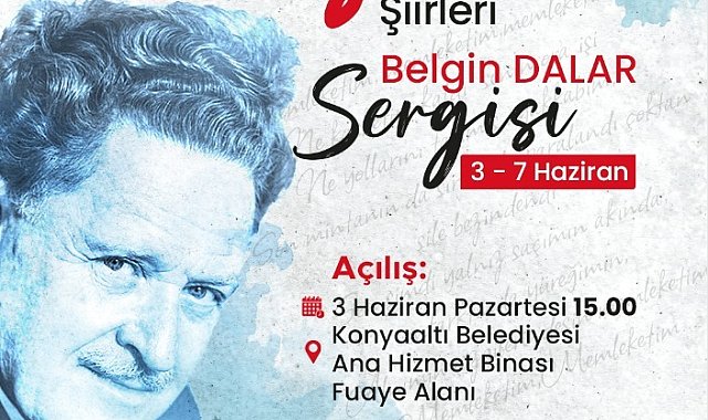 Konyaaltı Belediyesi'nden 'Nazım Hikmet Şiirleri Sergisi'