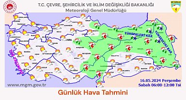 Meteoroloji'den gök gürültülü sağanak yağış uyarısı