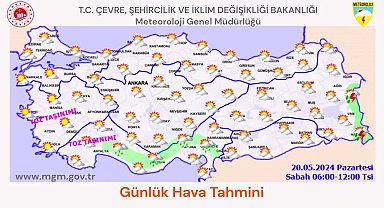 Meteoroloji'den gök gürültülü sağanak yağış ve toz taşınımı uyarısı