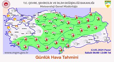 Meteoroloji Genel Müdürlüğü uyardı: Sağanak ve gök gürültülü sağanak yağış bekleniyor