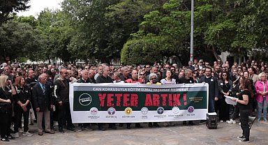 Muğla'da eğitim sendikalarından şiddete karşı ortak eylem