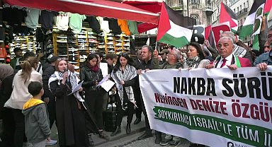 Nakba'nın yıl dönümünde İstanbul'da Filistin halkıyla dayanışma yürüyüşü