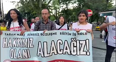 Özel sektör öğretmenlerinden İstanbul Üniversitesi önünde eylem: “Öğretmenleri değil, patronların sesini dinlediklerini gördük”