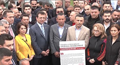 Özgür Özel Saraçhane'de... "Tedbirler, özgürlüğü feda eder nitelikte. Taksim özgür olana kadar mücadeleyi sürdüreceğiz"