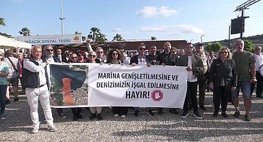 Seferihisar Sığacık'ta marinanın genişletilmesine karşı eylemler sürüyor... Belediye Başkanı Yetişkin: "Gerekirse inşaat alanında çadır kuracağız"