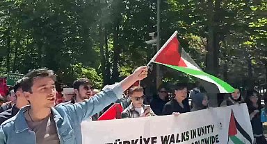 Şeyh Edebali Üniversitesi'nden Filistin'e destek yürüyüşü
