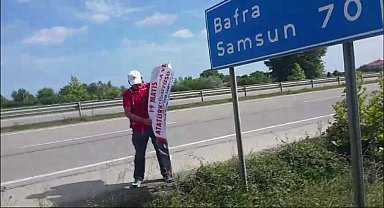 Sinop'tan Samsun'a Ata'ya saygı yürüyüşü...