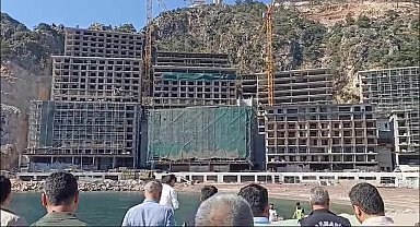 Sinpaş'ın Marmaris'te yasağa rağmen devam eden inşaatı... Ünlü: “Şu an itibarıyla inşaat faaliyeti bitti. Bu son uyarımızdır'''