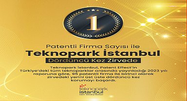 Teknopark İstanbul, patentli firma sayısıyla üst üste 4. kez Türkiye birincisi oldu