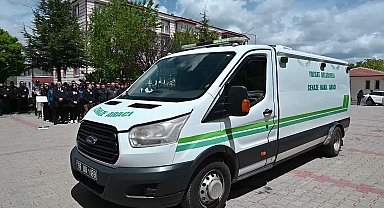 Yozgat'ta görevi başında vefat eden polis memuru için tören düzenlendi