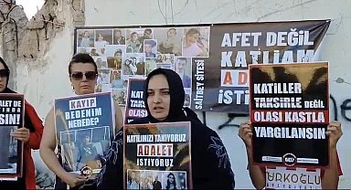 6 Şubat depremlerinde yıkılan Saitbey Sitesi'nde yakınlarını kaybedenler adalet nöbeti başlattı