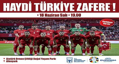 Ankara Büyükşehir Belediyesi'nden vatandaşlara dev ekranda milli maç keyfi